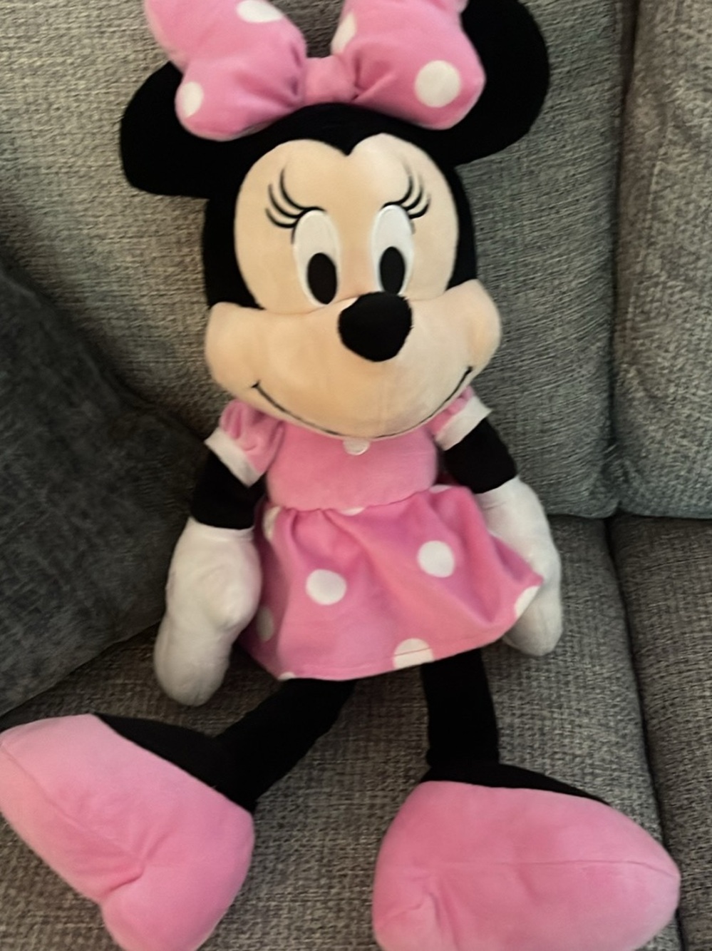 Disney Minnie Mouse Plush in Pink and White Polka Dot Outfit